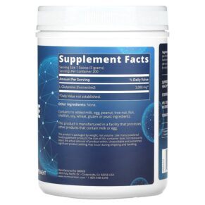 Thực phẩm bổ sung MRM Nutrition L-Glutamine 1000 Recovery 2.2 lbs (1.000 g) 609492721037