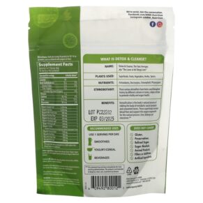Thực phẩm bổ sung MRM Nutrition Organic Detox & Cleanse Powder Peach Mango 4.2 oz (120 g) 609492800121