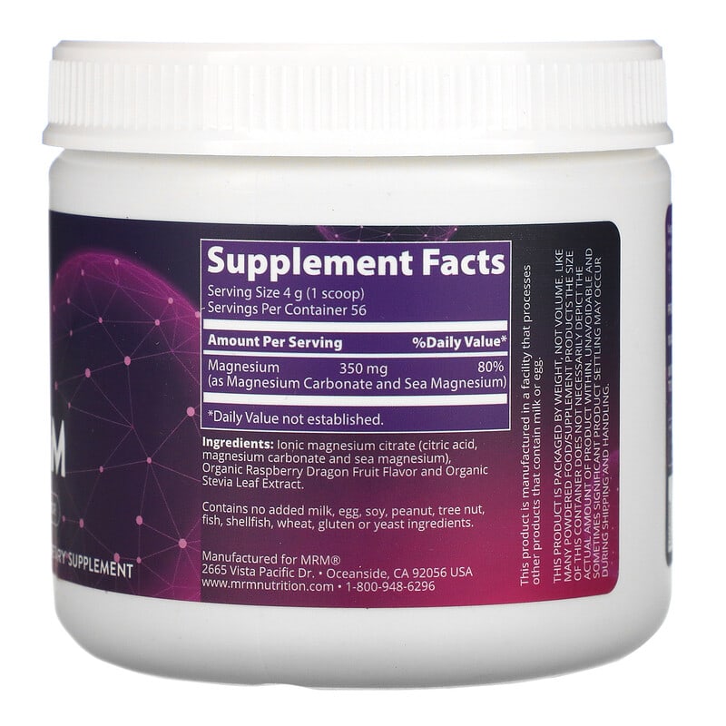 MRM Nutrition Relax-All Magnesium Raspberry Infused Dragon Fruit 8 oz (226 g) 2 Thực phẩm bổ sung MRM Nutrition Relax-All Magnesium Raspberry Infused Dragon Fruit 8 oz (226 g) 609492300515
