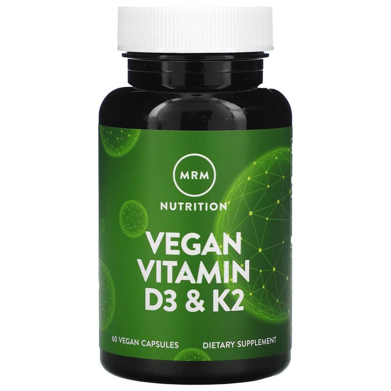 MRM Nutrition Vegan Vitamin D3 & K2 60 Vegan Capsules 8 Thực phẩm chức năng MRM Nutrition Vegan Vitamin D3 & K2 60 Vegan Capsules 609492231079