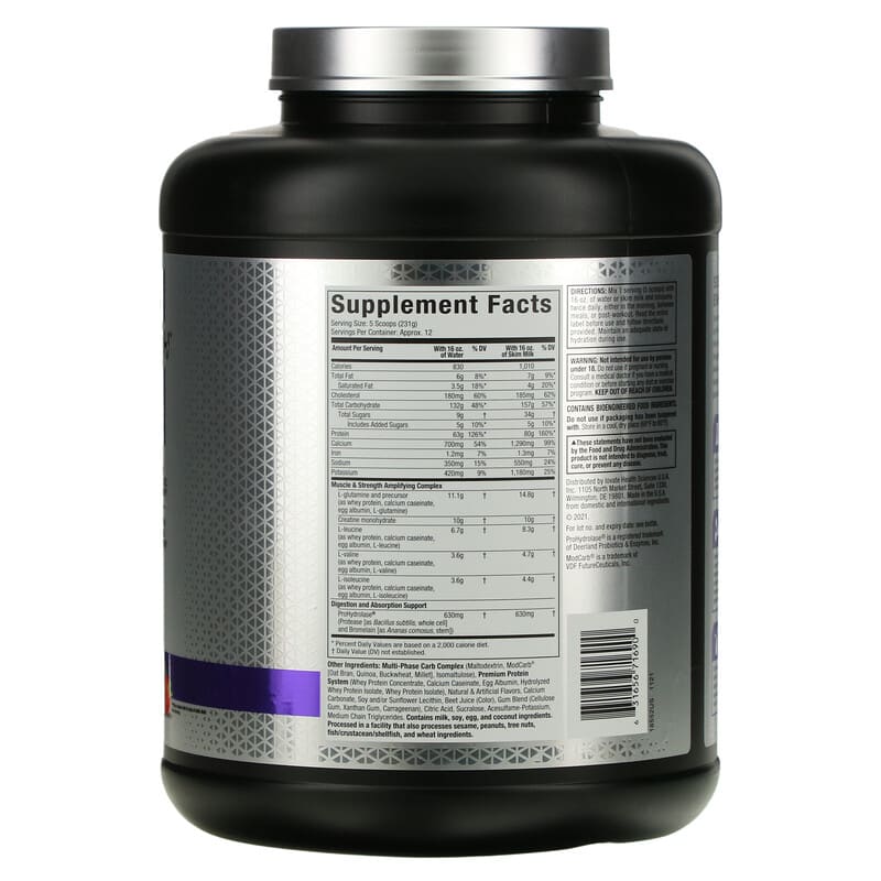 MuscleTech Mass Tech Elite Strawberry 6 lbs (2.72 kg) 2 Thực phẩm bổ sung MuscleTech Mass Tech Elite Strawberry 6 lbs (2.72 kg) 631656716900