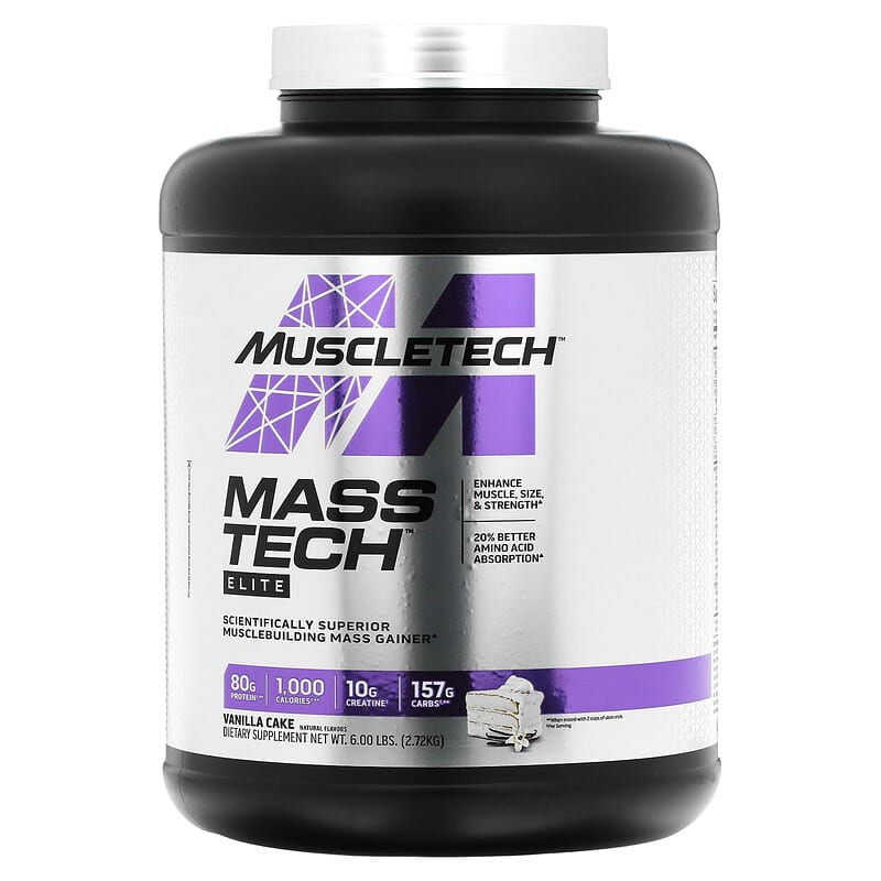 MuscleTech Mass Tech Elite Vanilla Cake 6 lbs (2.72 kg) 8 Thực phẩm chức năng MuscleTech Mass Tech Elite Vanilla Cake 6 lbs (2.72 kg) 631656716917