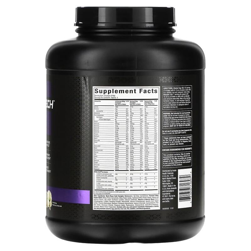 MuscleTech Mass Tech Extreme 2000 Vanilla Milkshake 6 lbs (2.72 kg) 2 Thực phẩm bổ sung MuscleTech Mass Tech Extreme 2000 Vanilla Milkshake 6 lbs (2.72 kg) 631656716979