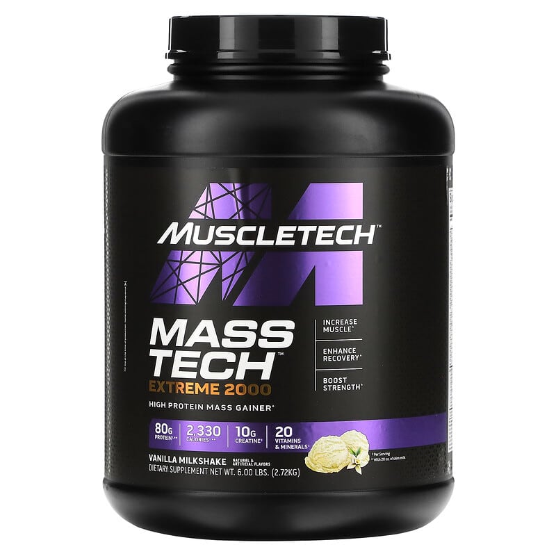MuscleTech Mass Tech Extreme 2000 Vanilla Milkshake 6 lbs (2.72 kg) 8 Thực phẩm chức năng MuscleTech Mass Tech Extreme 2000 Vanilla Milkshake 6 lbs (2.72 kg) 631656716979