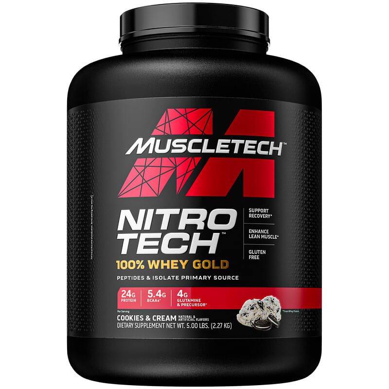 MuscleTech Nitro Tech 100% Whey Gold Cookies and Cream 5 lbs (2.27 kg) 8 Thực phẩm chức năng MuscleTech Nitro Tech 100% Whey Gold Cookies and Cream 5 lbs (2.27 kg) 631656710489