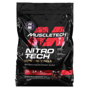 Thực phẩm chức năng MuscleTech Nitro Tech 100% Whey Gold Double Rich Chocolate 8 lbs (3.63 kg) 631656711813
