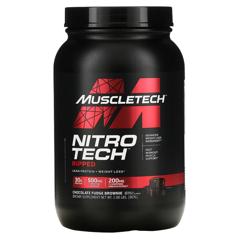 MuscleTech Nitro Tech Ripped Lean Protein + Weight Loss Chocolate Fudge Brownie 2 lbs (907 g) 8 Thực phẩm chức năng MuscleTech Nitro Tech Ripped Lean Protein + Weight Loss Chocolate Fudge Brownie 2 lbs (907 g) 631656709445