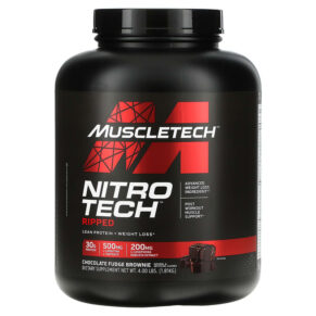 Thực phẩm chức năng MuscleTech Nitro Tech Ripped Lean Protein + Weight Loss Chocolate Fudge Brownie 4 lbs (1.81 kg) 631656709568