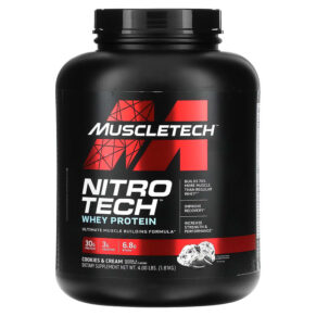 Thực phẩm chức năng MuscleTech Nitro Tech Whey Protein Ultimate Muscle Building Formula Cookies and Cream 4 lbs (1.81 kg) 631656703313