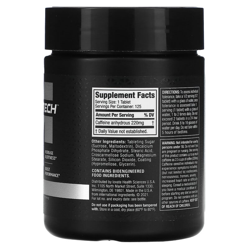 MuscleTech Platinum 100% Caffeine 220 mg 125 Tablets 2 Thực phẩm bổ sung MuscleTech Platinum 100% Caffeine 220 mg 125 Tablets 631656609394