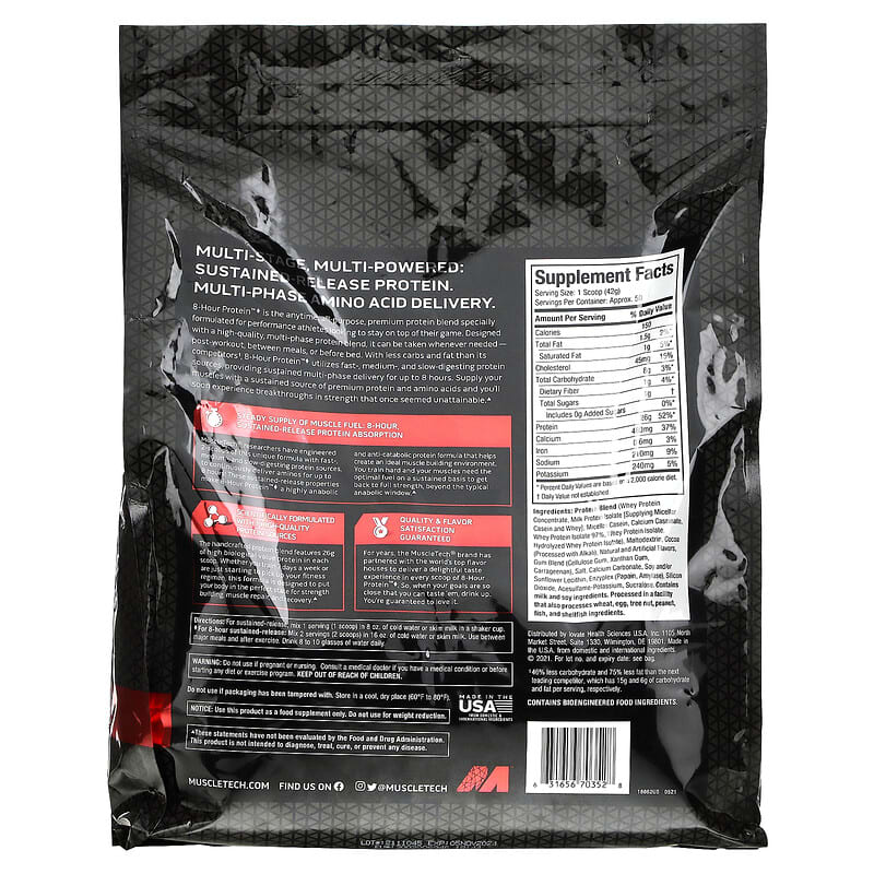 MuscleTech Platinum 8-Hour Protein Milk Chocolate 4.60 lbs (2.09 kg) 2 Thực phẩm bổ sung MuscleTech Platinum 8-Hour Protein Milk Chocolate 4.60 lbs (2.09 kg) 631656703528