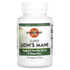 Thực phẩm chức năng Mushroom Wisdom Super Lion's Mane 120 Vegetarian Tablets 791014109031