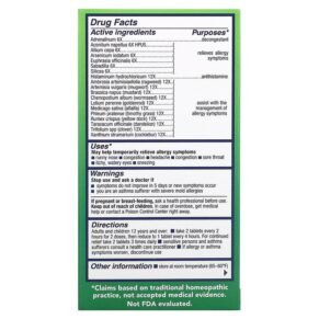 Thực phẩm bổ sung NatraBio BioAllers Allergy Treatment Outdoor Allergy 60 Tablets 371400711606