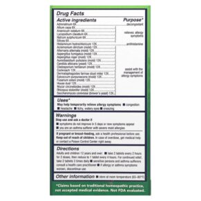 Thực phẩm bổ sung NatraBio BioAllers Mold Yeast & Dust 60 Tablets 371400710609