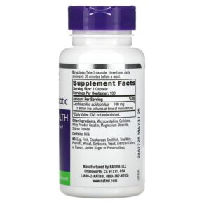 Thực phẩm bổ sung Natrol Acidophilus Probiotic 1 Billion 100 Capsules 047469009700