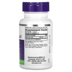 Thực phẩm bổ sung Natrol Alpha Lipoic Acid 300 mg 50 Capsules 047469003128