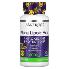 Thực phẩm chức năng Natrol Alpha Lipoic Acid Time Release 600 mg 45 Tablets 047469052294