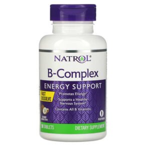 Thực phẩm chức năng Natrol B-Complex Fast Dissolve Coconut 90 Tablets 047469063313