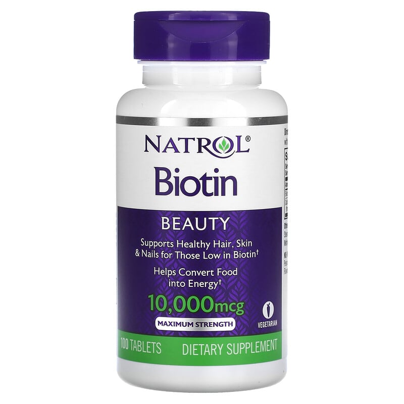 Natrol Biotin Maximum Strength 10.000 mcg 100 Tablets 8 Thực phẩm chức năng Natrol Biotin Maximum Strength 10.000 mcg 100 Tablets 047469053963