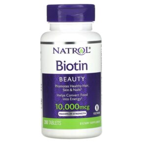 Thực phẩm chức năng Natrol Biotin Maximum Strength 10.000 mcg 200 Tablets 047469076085