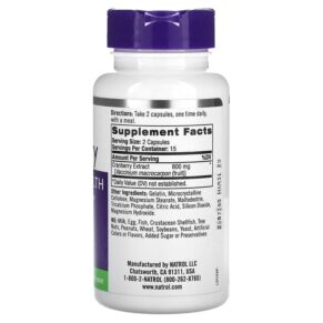 Thực phẩm bổ sung Natrol Cranberry 400 mg 30 Capsules 047469160333
