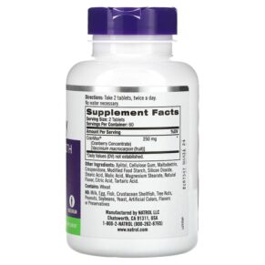 Thực phẩm bổ sung Natrol Cranberry Fast Dissolve Cranberry 125 mg 120 Tablets 047469063306