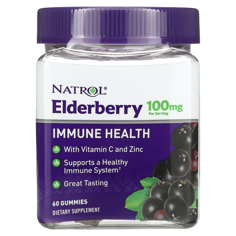 Natrol Elderberry Immune Health 50 mg 60 Gummies 8 Thực phẩm chức năng Natrol Elderberry Immune Health 50 mg 60 Gummies 047469077594