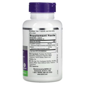 Thực phẩm bổ sung Natrol Extra Strength Turmeric Advanced 60 Capsules 047469071462