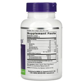 Thực phẩm bổ sung Natrol Extreme Omega Lemon 1.200 mg 60 Softgels 047469045104