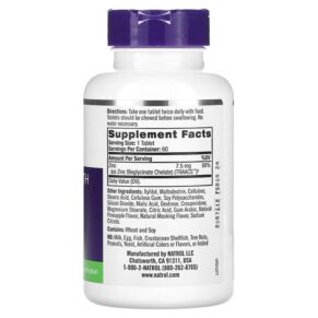 Natrol High Absorption Zinc Natural Pineapple 60 Tablets 3 Thực phẩm bổ sung Natrol High Absorption Zinc Natural Pineapple 60 Tablets 047469070717