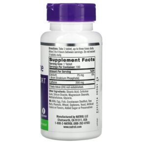 Thực phẩm bổ sung Natrol High Caffeine Extra Strength 200 mg 100 Tablets 047469047948