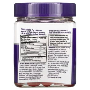 Thực phẩm bổ sung Natrol Kids Melatonin Ages 4+ Berry 60 Gummies 047469076924