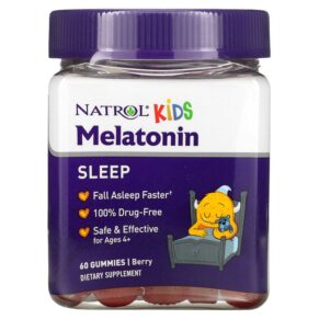 Thực phẩm chức năng Natrol Kids Melatonin Ages 4+ Berry 60 Gummies 047469076924