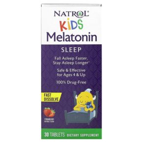 Thực phẩm chức năng Natrol Kids Melatonin Fast Dissolve Ages 4 & Up Strawberry 30 Tablets 047469076979