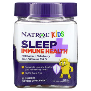 Thực phẩm chức năng Natrol Kids Sleep + Immune Health Berry 50 Gummies 047469077822
