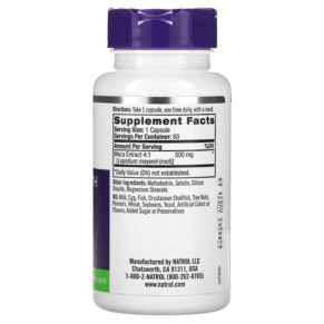 Thực phẩm bổ sung Natrol Maca 500 mg 60 Capsules 047469161569