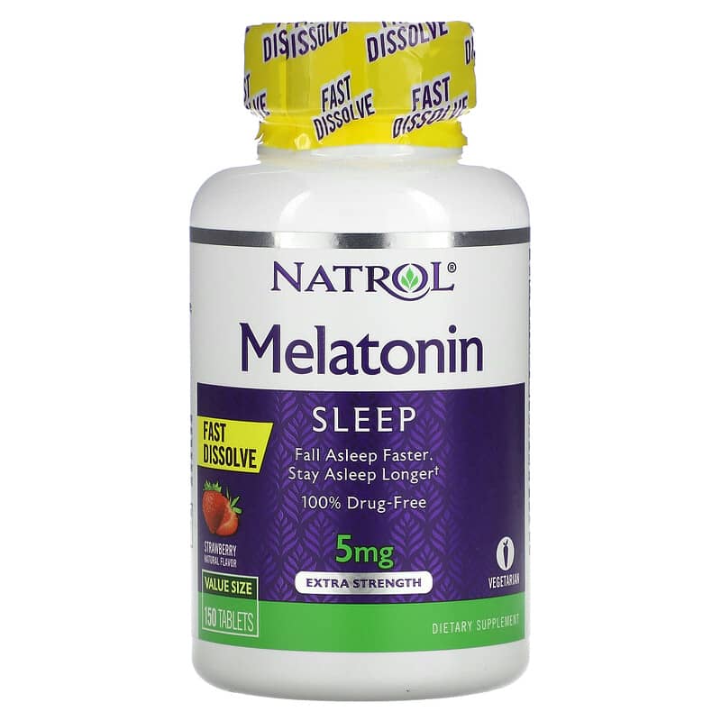 Natrol Melatonin Fast Dissolve Extra Strength Strawberry 5 mg 150 Tablets 8 Thực phẩm chức năng Natrol Melatonin Fast Dissolve Extra Strength Strawberry 5 mg 150 Tablets 047469071448