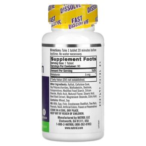 Natrol Melatonin Fast Dissolve Extra Strength Strawberry 5 mg 90 Tablets 3 Thực phẩm bổ sung Natrol Melatonin Fast Dissolve Extra Strength Strawberry 5 mg 90 Tablets 047469058654