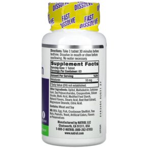 Thực phẩm bổ sung Natrol Melatonin Fast Dissolve Maximum Strength Citrus 10 mg 60 Tablets 047469076689