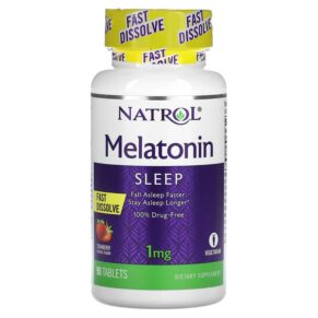 Thực phẩm chức năng Natrol Melatonin Fast Dissolve Strawberry 1 mg 90 Tablets 047469063245