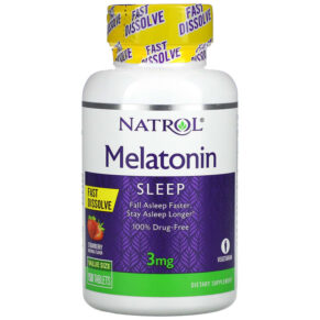 Thực phẩm chức năng Natrol Melatonin Fast Dissolve Strawberry 3 mg 150 Tablets 047469072810