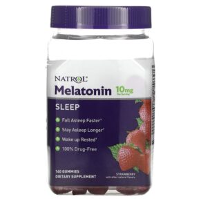 Thực phẩm chức năng Natrol Melatonin Sleep Strawberry 5 mg 140 Gummies 047469076832