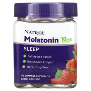 Thực phẩm chức năng Natrol Melatonin Strawberry 5 mg 90 Gummies 047469073312