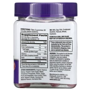 Thực phẩm bổ sung Natrol Sleep + Beauty Raspberry 60 Gummies 047469077815