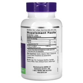 Thực phẩm bổ sung Natrol Tonalin CLA 1.200 mg 60 Softgels 047469008635