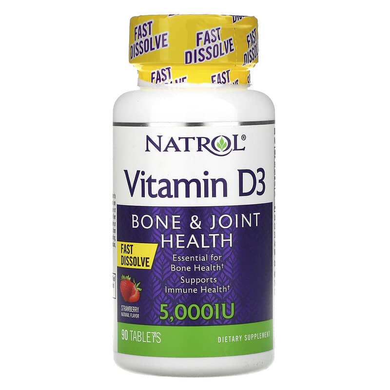 Natrol Vitamin D3 Bone & Joint Health Strawberry 5.000 IU 90 Tablets 8 Thực phẩm chức năng Natrol Vitamin D3 Bone & Joint Health Strawberry 5.000 IU 90 Tablets 047469058913