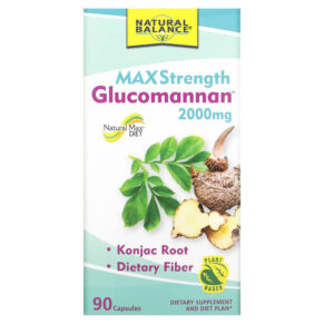 Thực phẩm chức năng Natural Balance Glucomannan Maximum Strength 666 mg 90 Capsules 047868804449