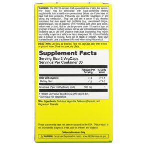 Thực phẩm bổ sung Natural Balance Happy Camper Kava Kava White Root 450 mg 60 VegCaps 047868137547