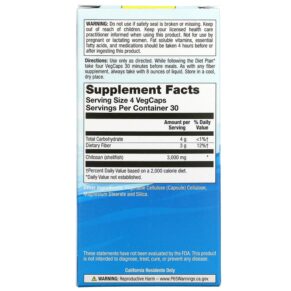 Thực phẩm bổ sung Natural Balance Super Chitosan 3000 3.000 mg 120 VegCaps 047868617896