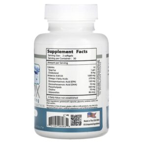 Thực phẩm bổ sung Natural Dynamix (NDX) Krill Oil DX Premium DHA & EPA 500 mg 60 Softgels 761584262634